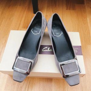 Roger Vivier Belle Vivier Suede Pumps with Buckle